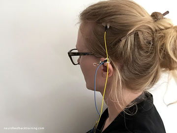 EEG sensors on ears and scalp